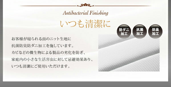 日本人技術者設計 超快眠マットレス抗菌防臭防ダニ ホテルプレミアム ポケットコイル硬さ:ふつう EVA エヴァ