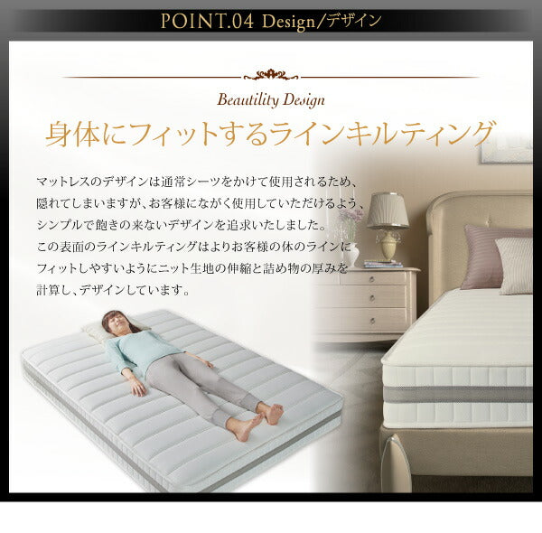 日本人技術者設計 超快眠マットレス抗菌防臭防ダニ ホテルプレミアム ポケットコイル硬さ:ふつう EVA エヴァ