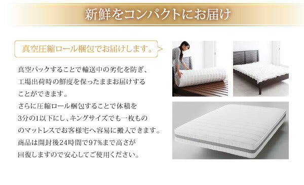 日本人技術者設計 超快眠マットレス抗菌防臭防ダニ ホテルプレミアム ポケットコイル硬さ:ふつう EVA エヴァ