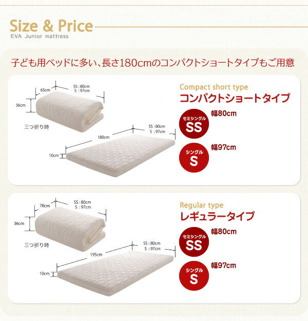 子供の睡眠環境を考えた 日本製 安眠マットレス抗菌・薄型・軽量国産ポケットコイル EVA エヴァ