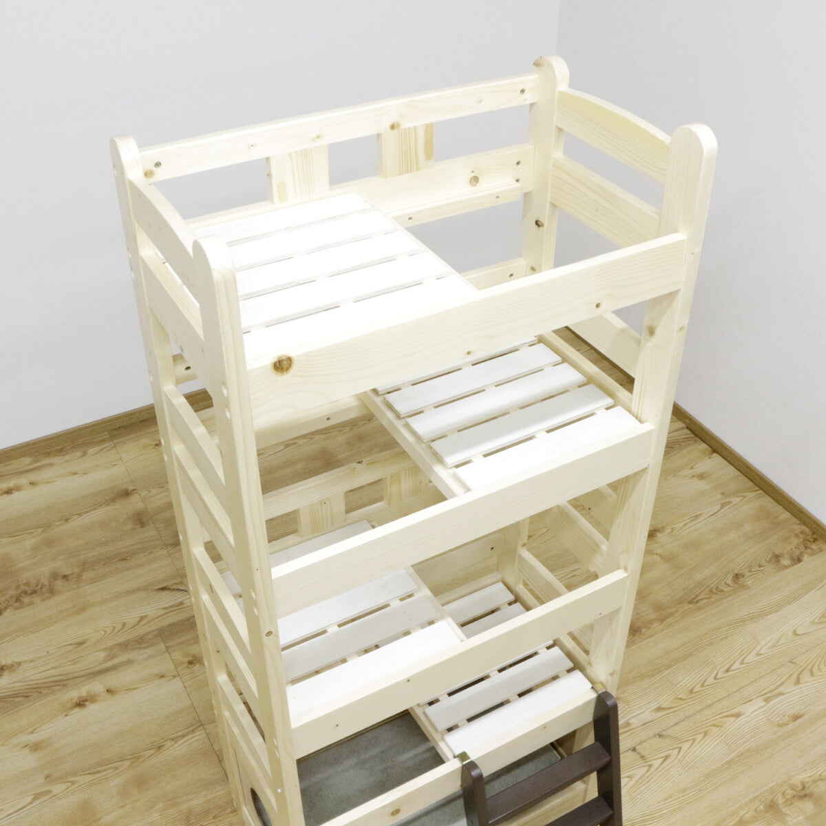 ペットベッド キャットタワー ペット小屋 5段ベッド はしご パイン材 【ペット家具】