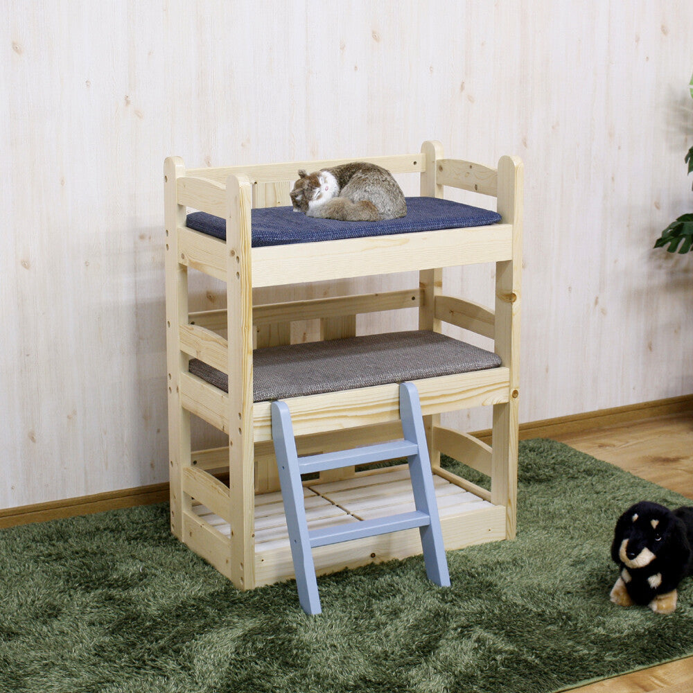 ペットベッド 北欧 パイン材 ベッド ペット家具 ペット用品 3段
