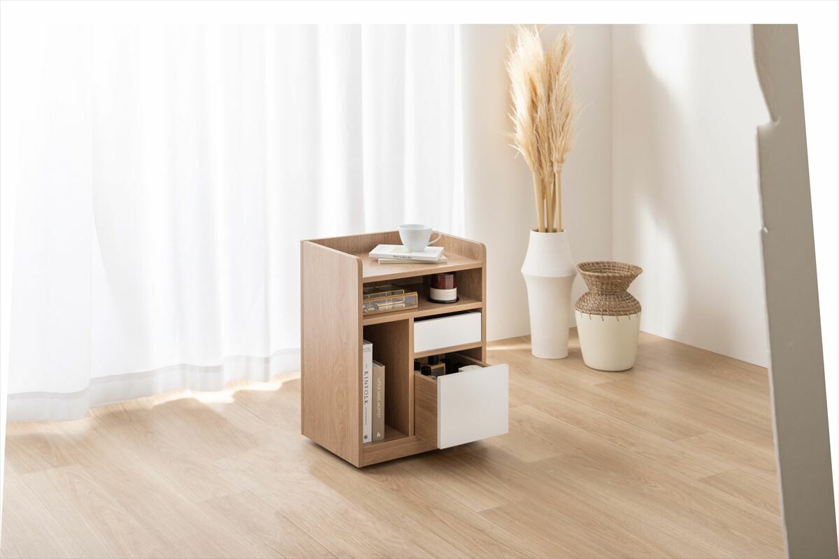 【幅42cm】Piilo キャスター付き収納ワゴン