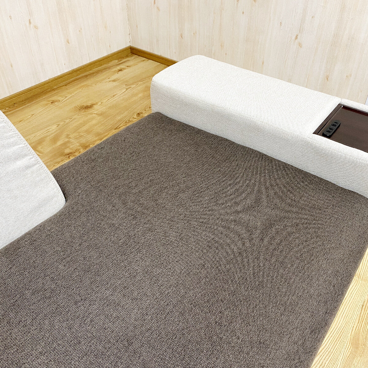 ソファー ソファーベッド 3人掛け テーブル コンセント付き クッション