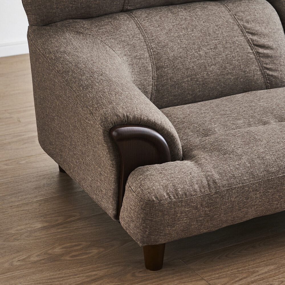 ソファー 4点セット ハイバックローソファー 肘下飾板付 木肘