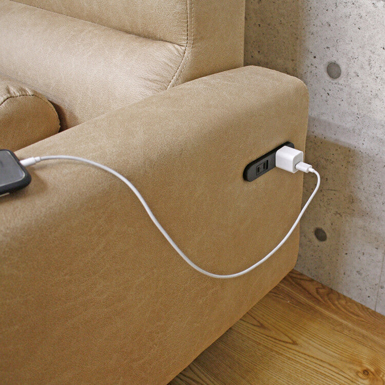 ソファ 2人掛け コンセント付き