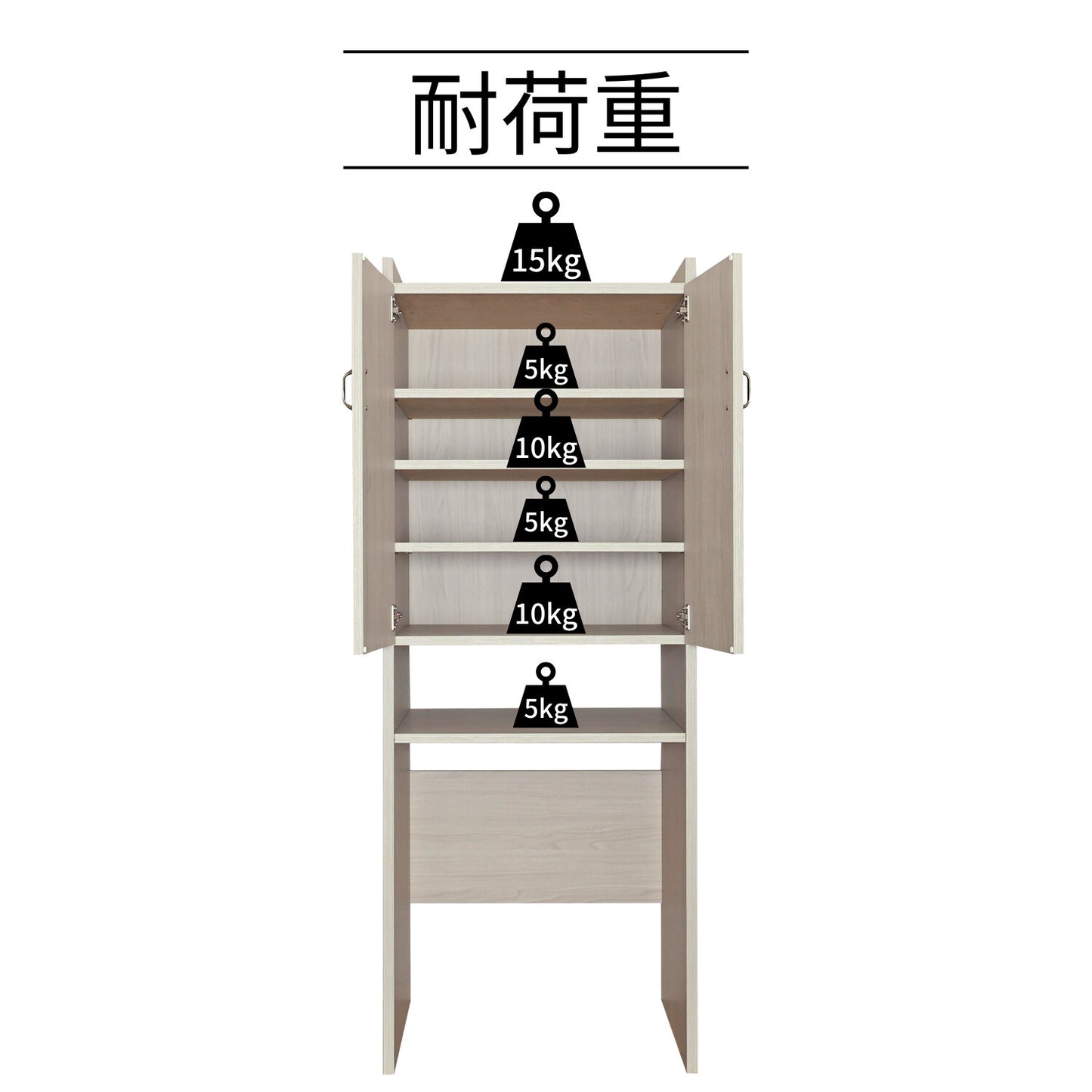 【日本製】 キッチンラック 幅60cm ゴミ箱上ラック ストッカー 組立 CN-1660OS