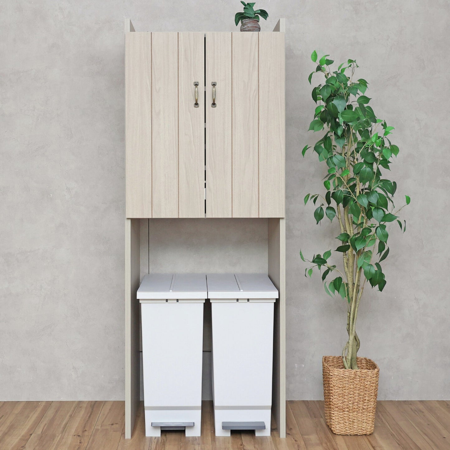 【日本製】 キッチンラック 幅60cm ゴミ箱上ラック ストッカー 組立 CN-1660OS