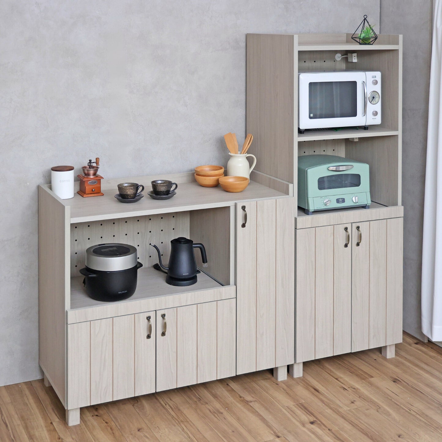 【日本製】 レンジ台 幅60cm キッチンラック キャビネット 組立 CN-1660SR