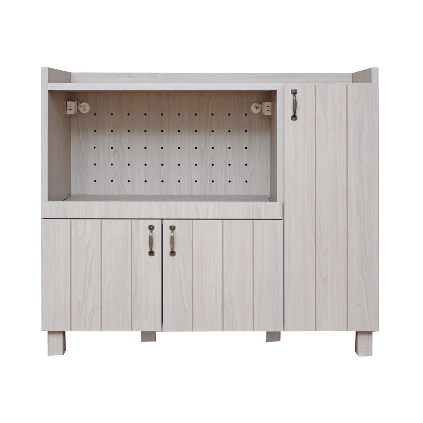 【日本製】 キッチンカウンター レンジ台 幅90cm キャビネット 作業台