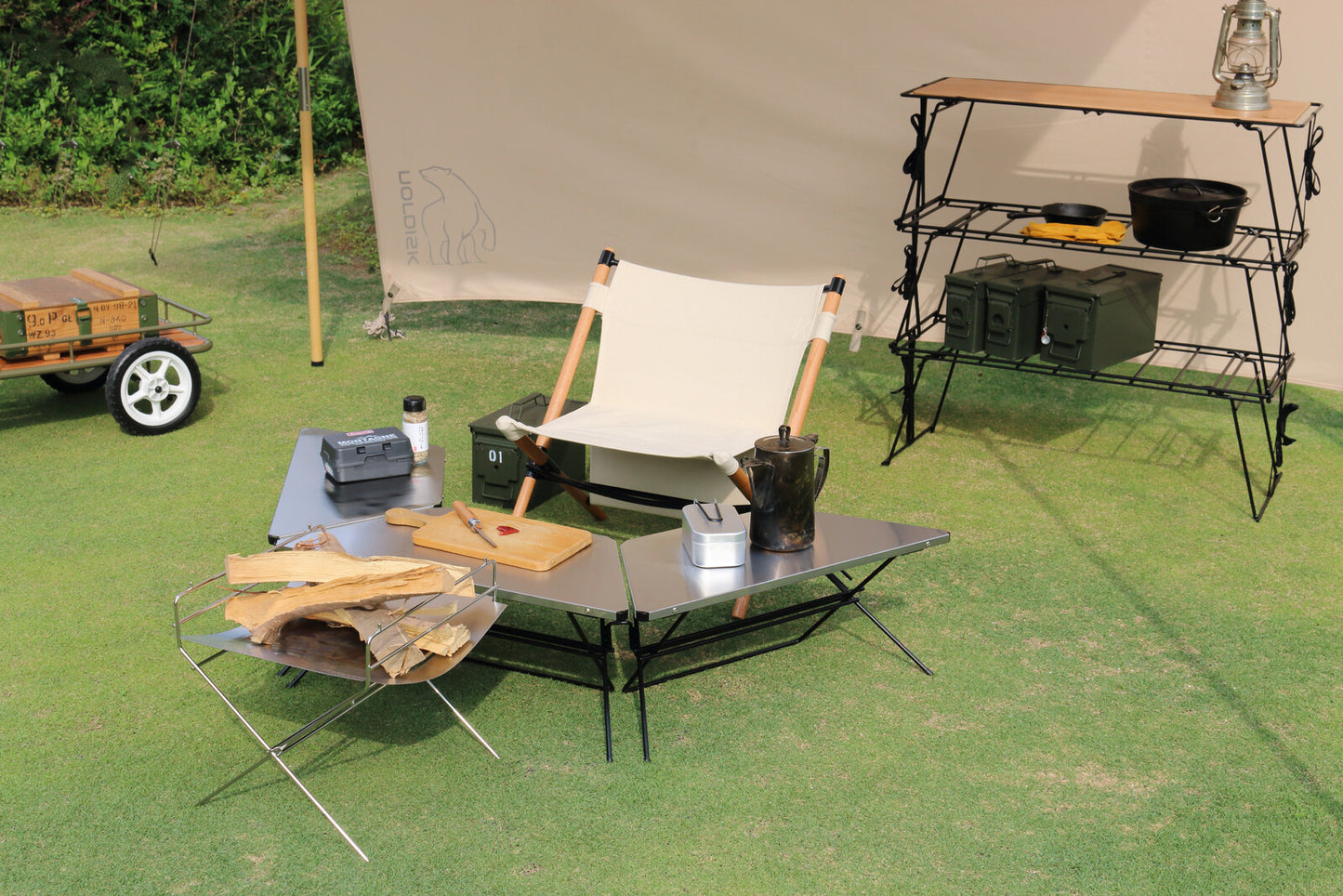 FRT Arch Table アーチテーブル ステンレス・ウッド FRT7030 3個で1セット