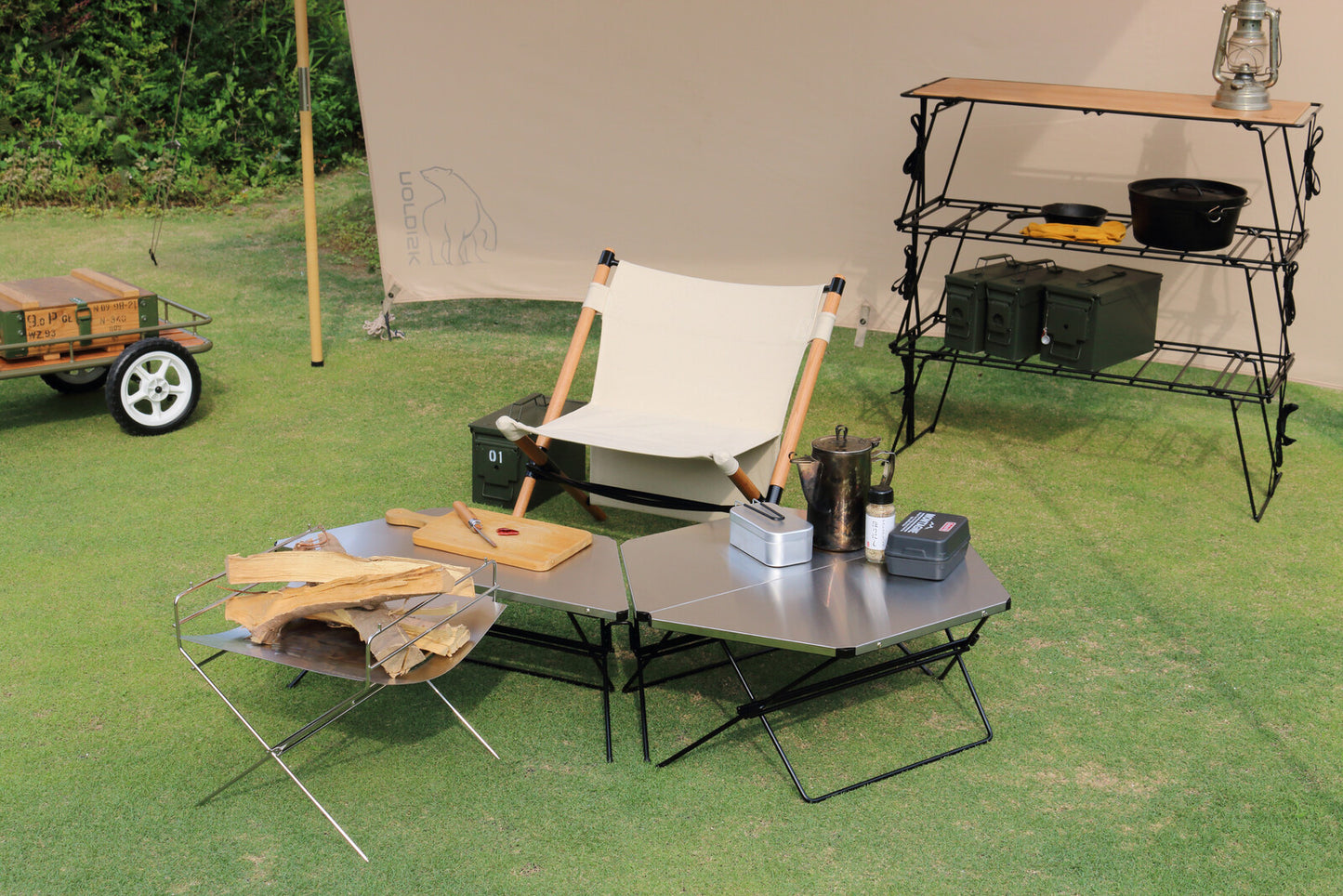 FRT Arch Table アーチテーブル ステンレス・ウッド FRT7030 3個で1セット