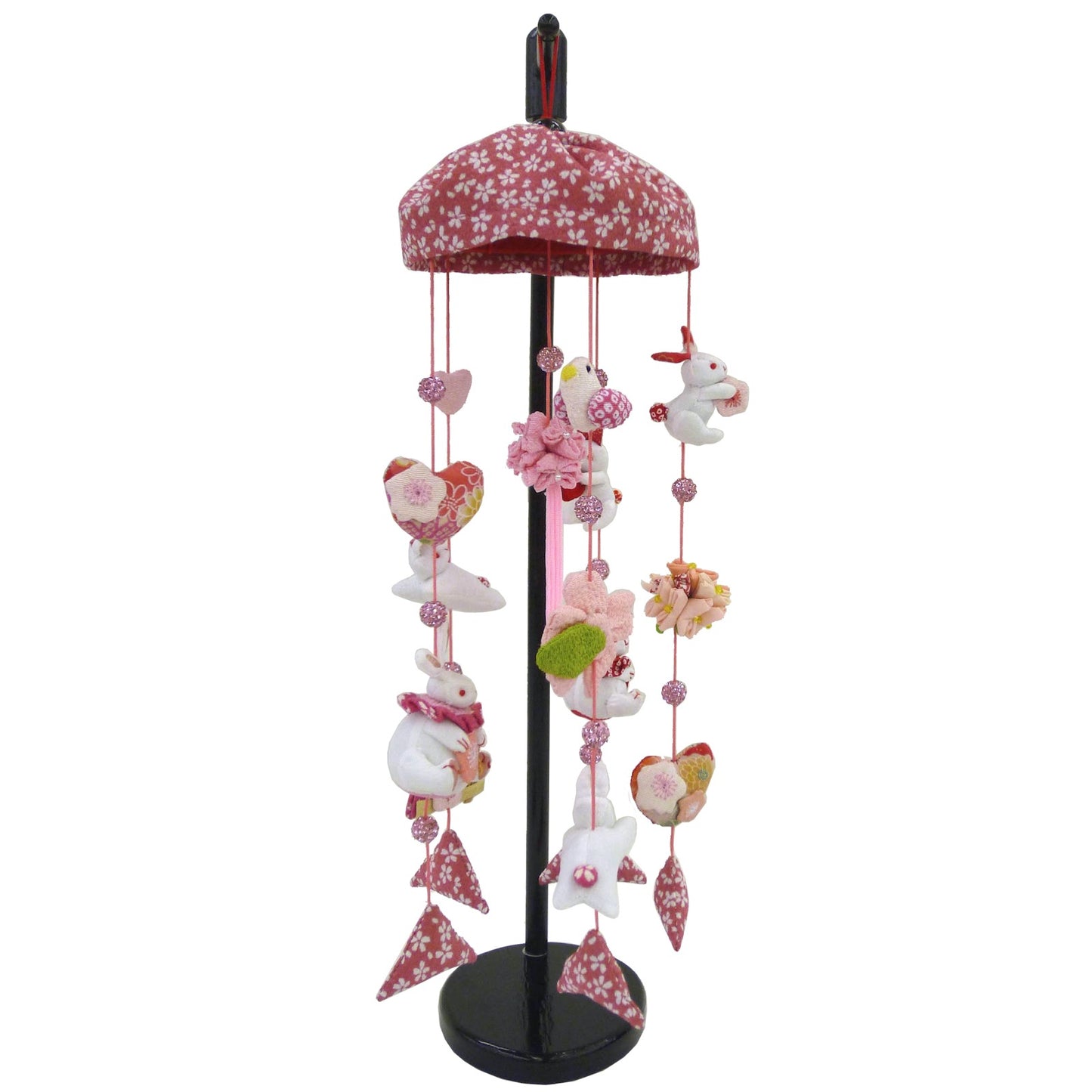 吊るし飾り うさぎっ子 小桜 赤 高さ44cm