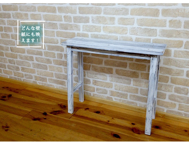 ホワイトスツール風花台 3点セット