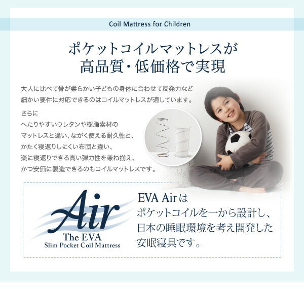 折りたたんで収納できるポケットコイル入 快眠敷布団マットレス EVA Air エヴァエア