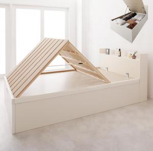 1台で3役使える 国産頑丈すのこ跳ね上げ式大容量収納ベッド Long force ロングフォルス