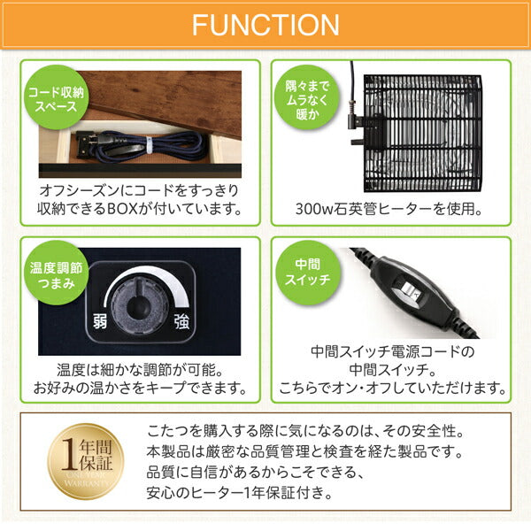ワンルームにも置ける コンパクトシンプルこたつ Ron Boolean ロンブール