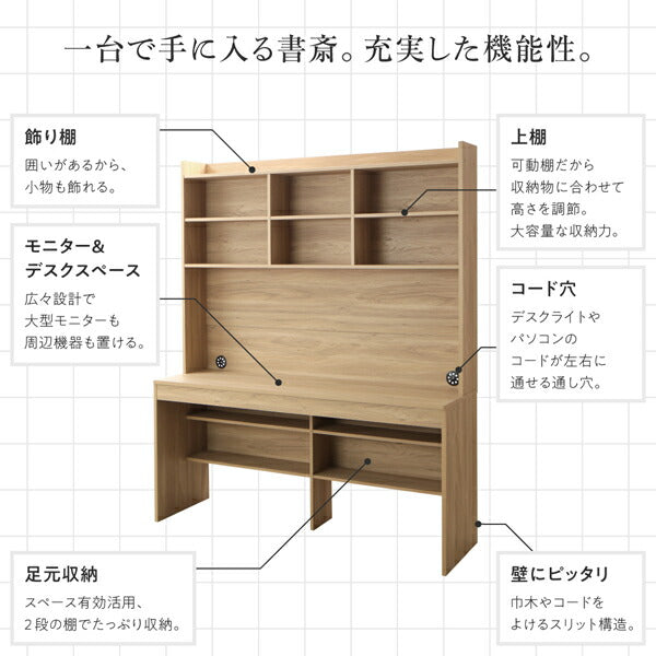 大型モニター対応 薄型ハイタイプ収納デスク NeytoltreeNey ネイトルツリー