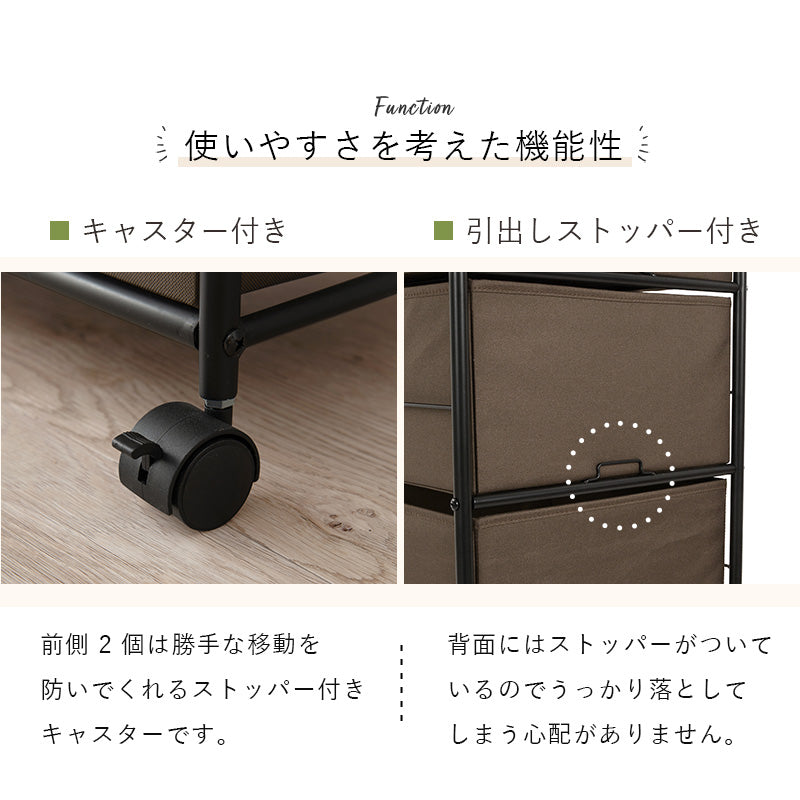 ハンガーラック-引出し7杯付き