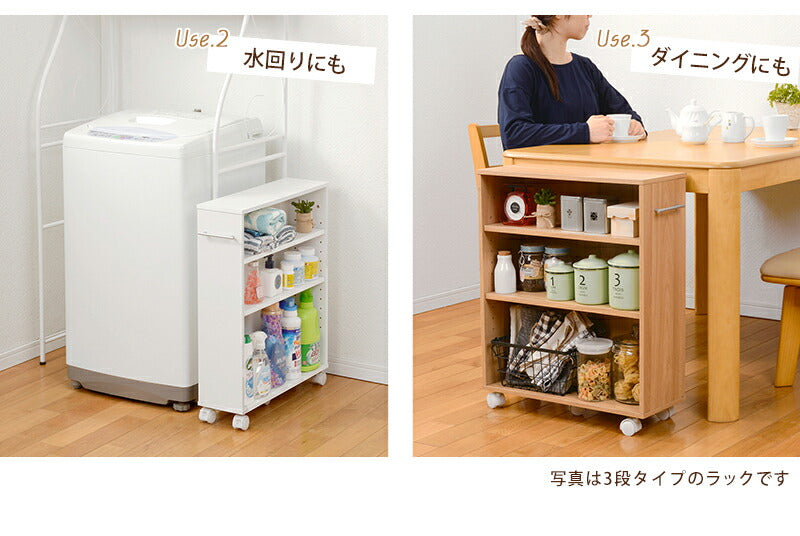 国産ダブル棚板本棚W90 ブラウン