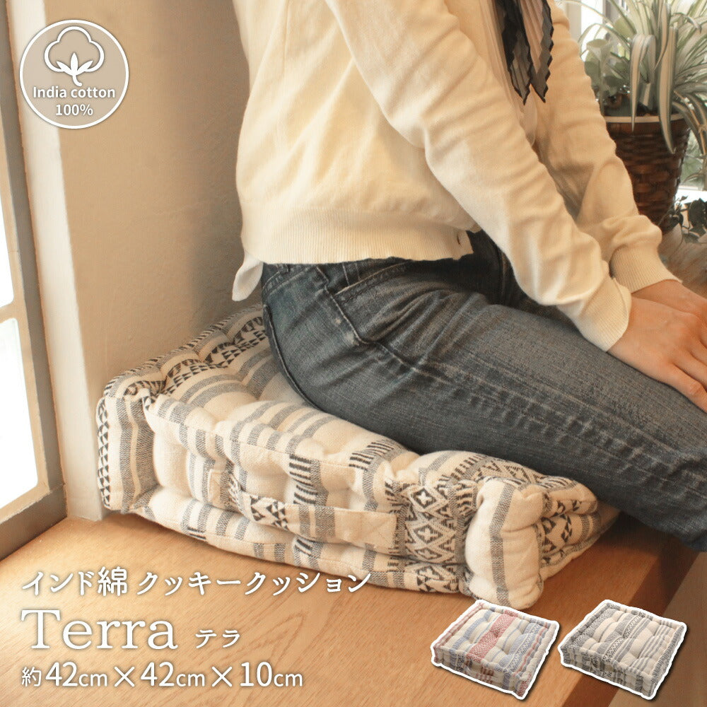 インド綿クッキークッション テラ