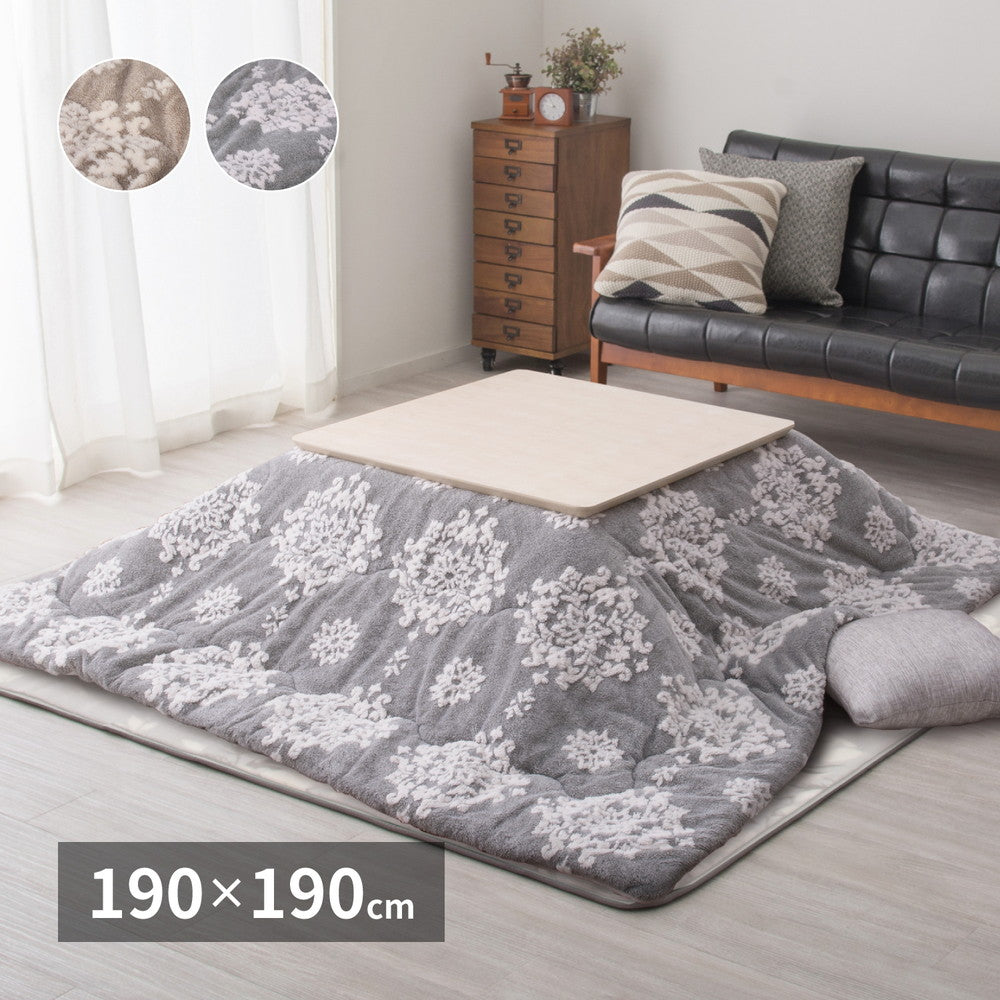 フランネルジャガードのこたつ薄掛け布団 シュシュ