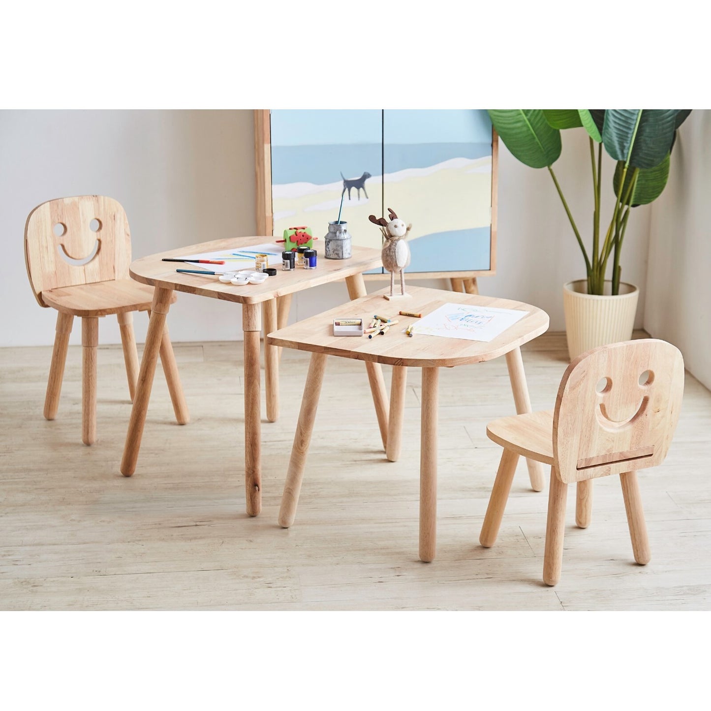 ☆☆天然木をふんだんに使ったナチュラルシリーズ <組立家具/NATURAL SIGNATURE キッズデスクセットII>