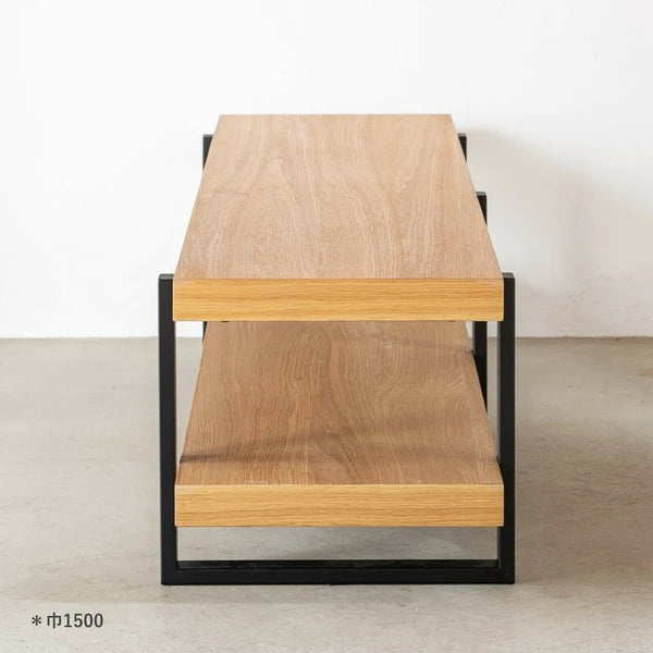 天然木×スチールのシンプルなテレビボード<ローボード アレッシア NA/ienowa>