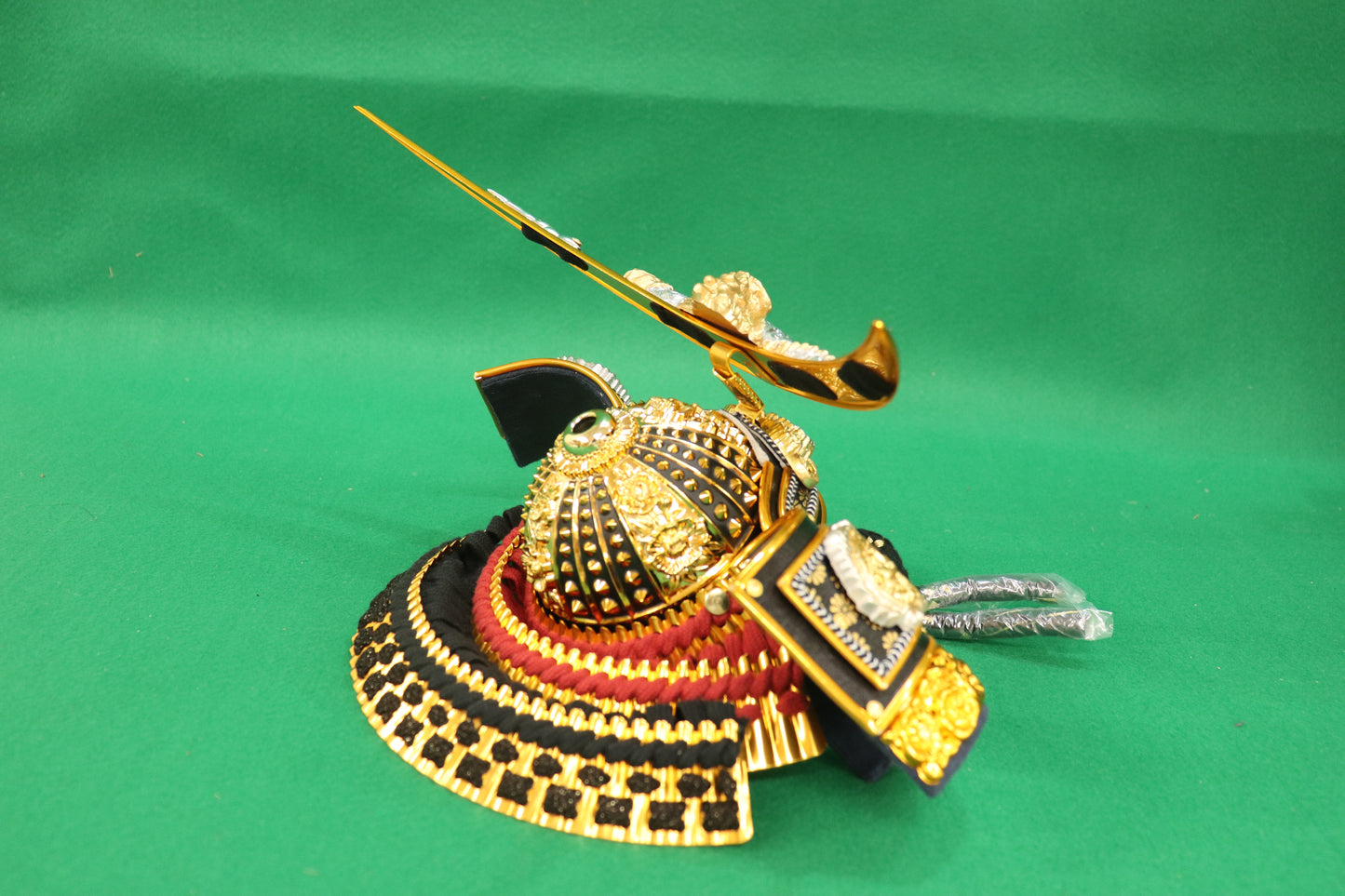 伊達政宗 兜飾り収納五月人形セット (48cm×34cm×50cm)
