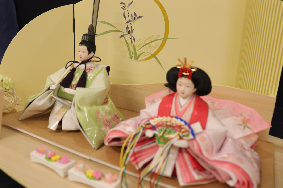 親王飾り雛人形セット (55cmx30cmx25cm)