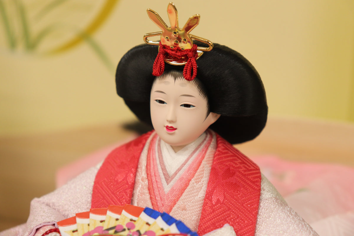 親王飾り雛人形セット (55cmx30cmx25cm)