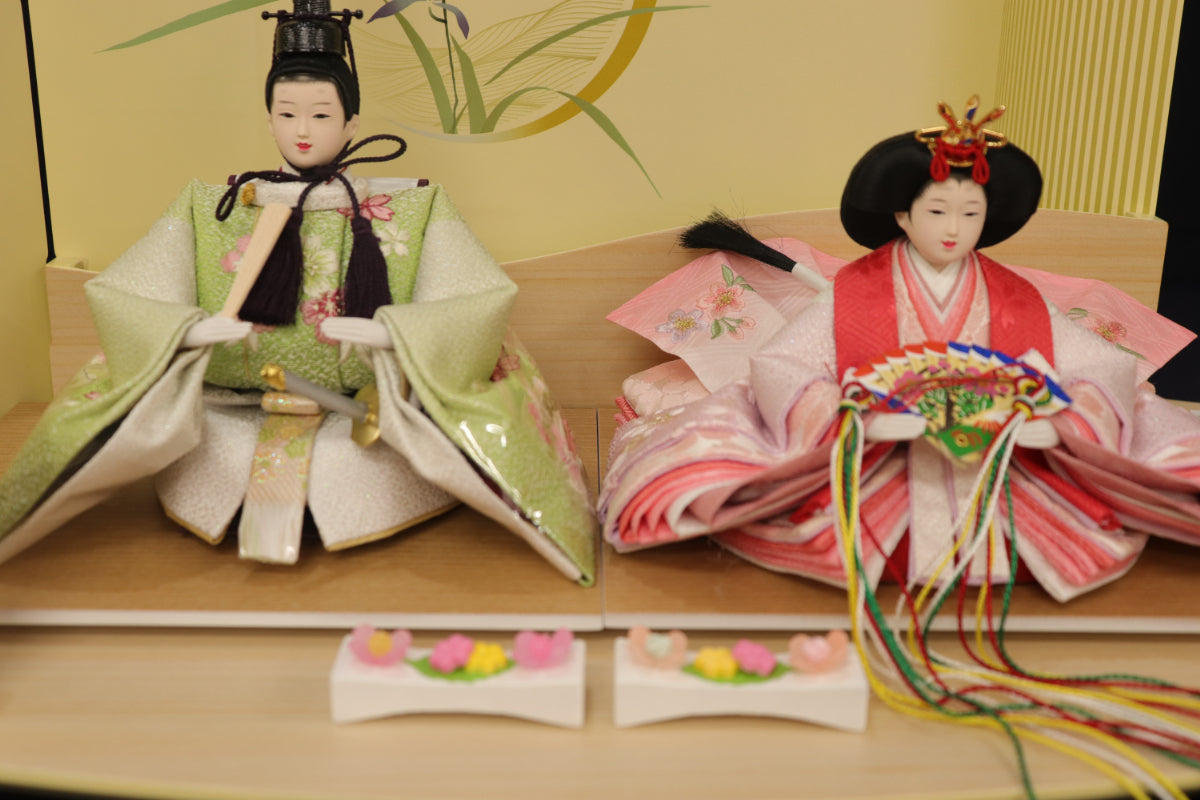 親王飾り雛人形セット (55cmx30cmx25cm)