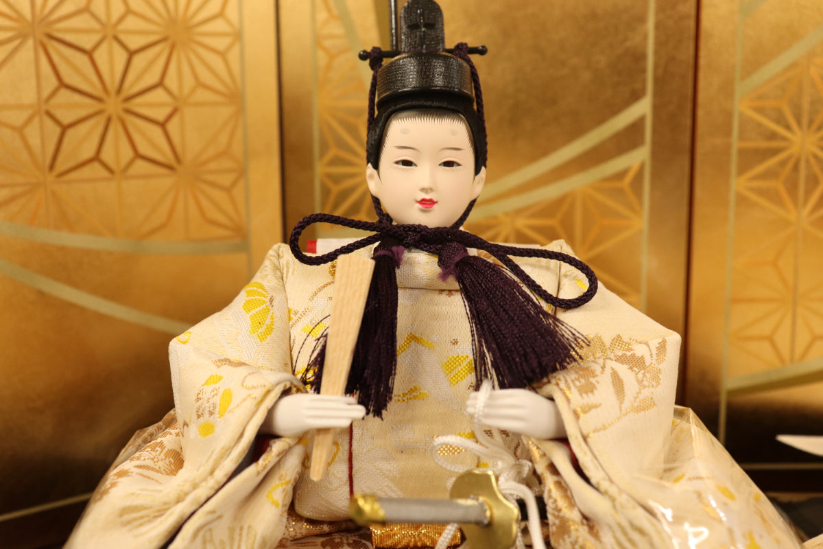 収納親王飾り雛人形セット(55cm×38cm×53cm)
