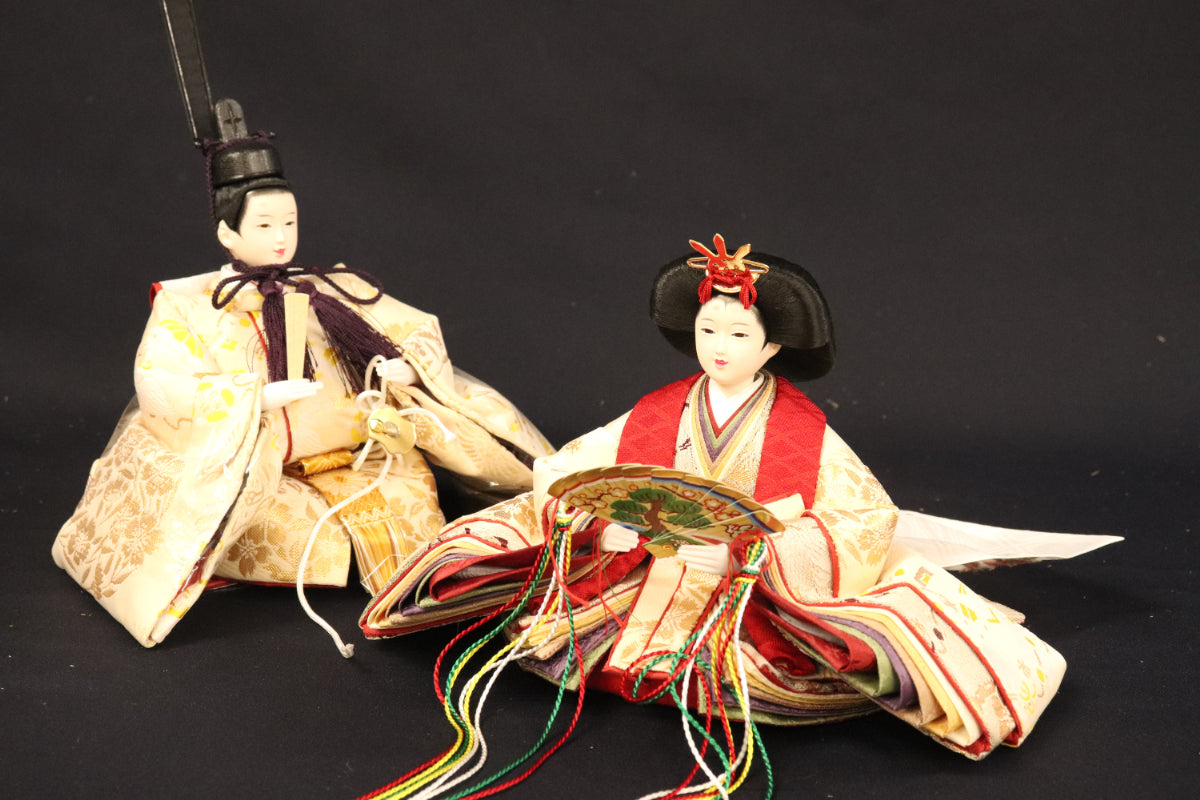 収納親王飾り雛人形セット(55cm×38cm×53cm)