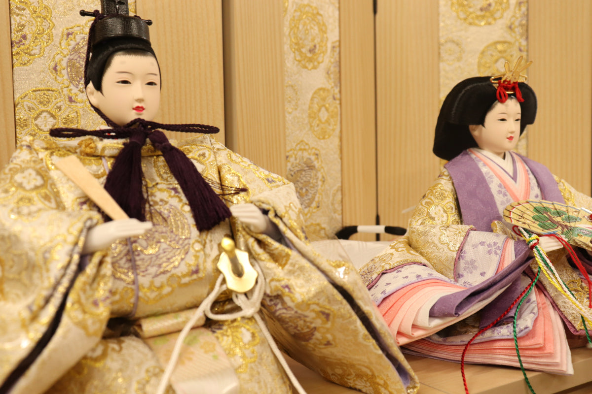 収納親王飾り雛人形セット(65cm×40cm×57cm)