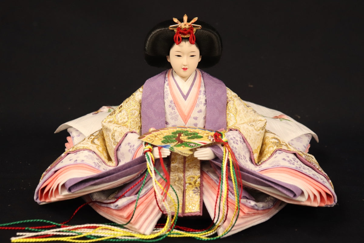 収納親王飾り雛人形セット(65cm×40cm×57cm)