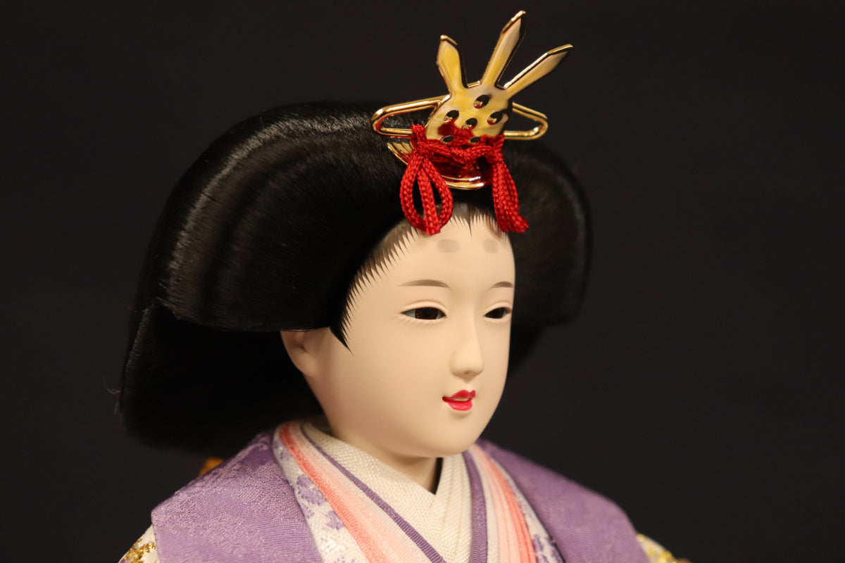 収納親王飾り雛人形セット(65cm×40cm×57cm)