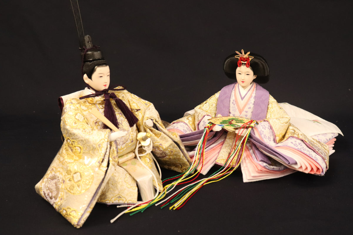 収納親王飾り雛人形セット(65cm×40cm×57cm)
