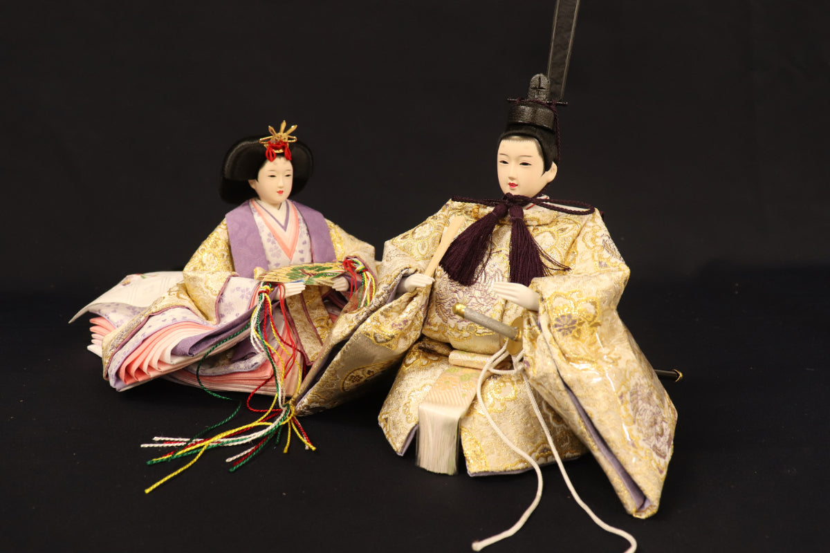 収納親王飾り雛人形セット(65cm×40cm×57cm)