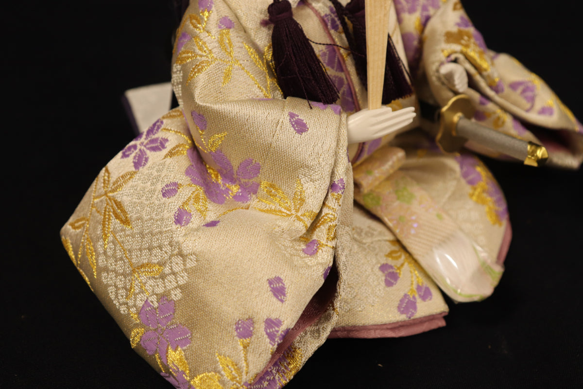 収納親王飾り雛人形セット (50cmx30cmx44cm)