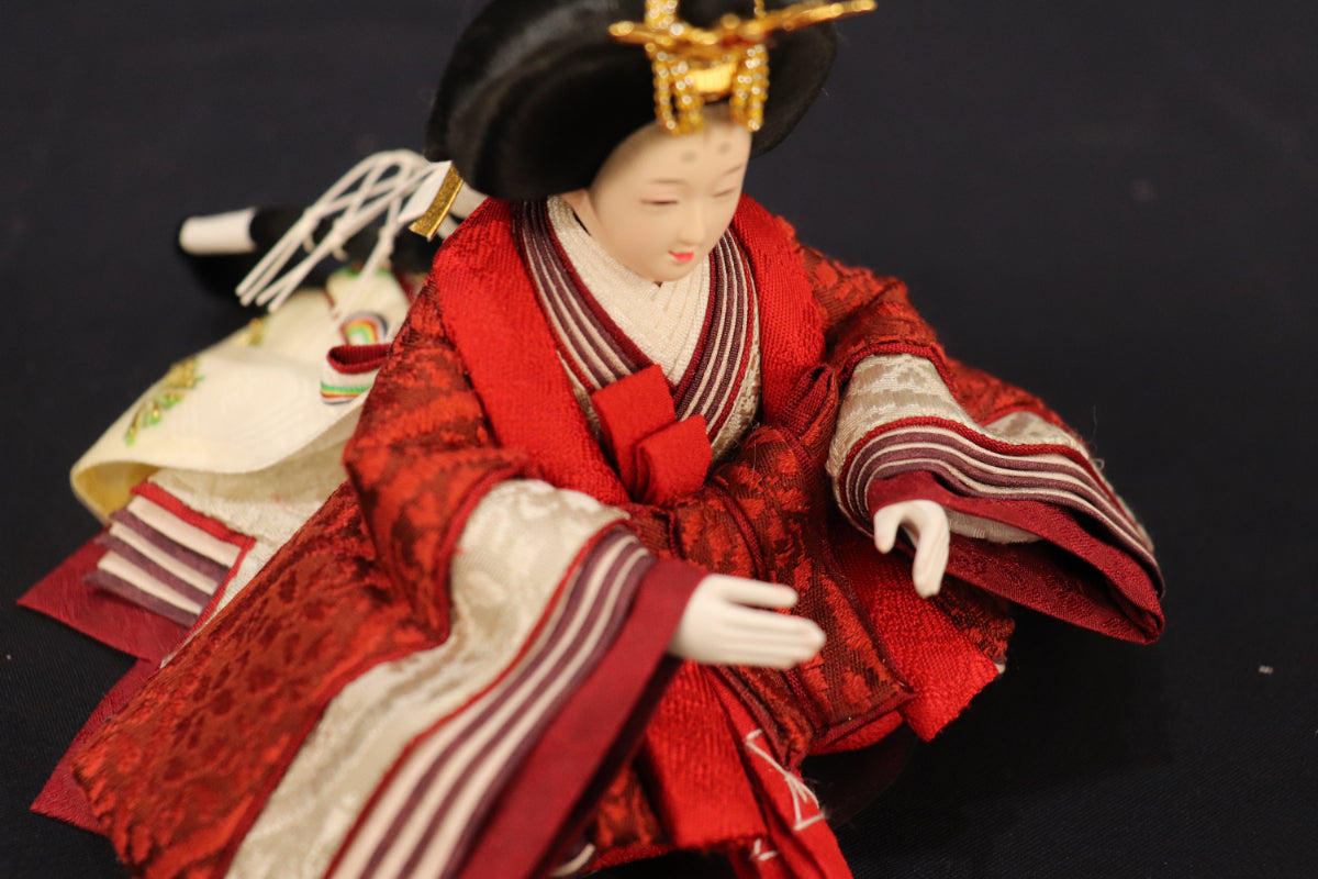 親王飾り雛人形セット (43cmx26cmx21cm)