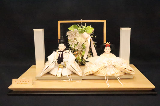 親王飾り雛人形セット(57cmx35cmx28cm)