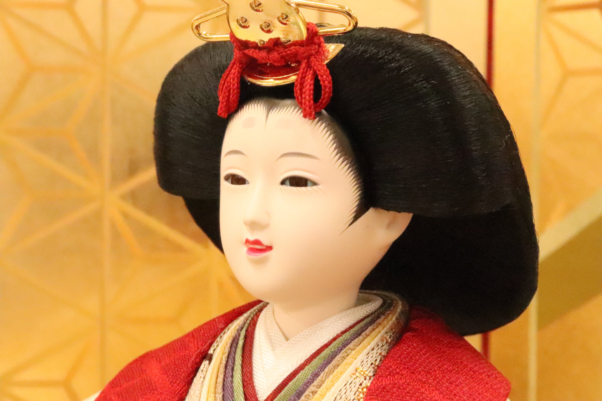 収納親王飾り雛人形セット(55cm×38cm×53cm)