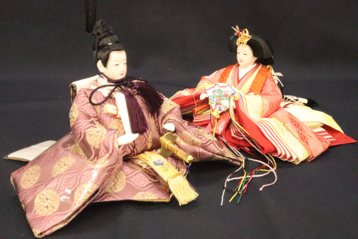 親王飾り雛人形(60cmx33cmx29cm) 桜花