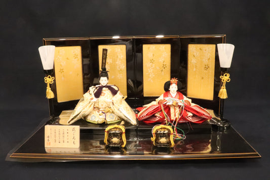 親王飾り雛人形セット (60cm×40cm×30cm) 花ごろも