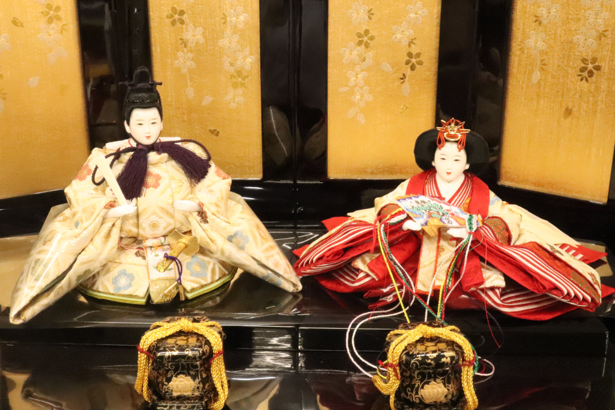 親王飾り雛人形セット (60cm×40cm×30cm) 花ごろも