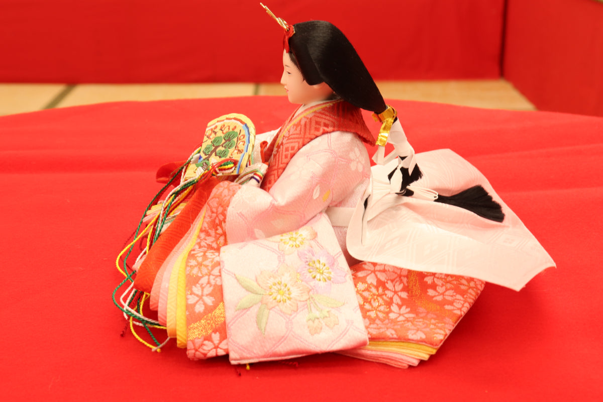 収納親王飾り雛人形セット（60cm×40cm×56cm）