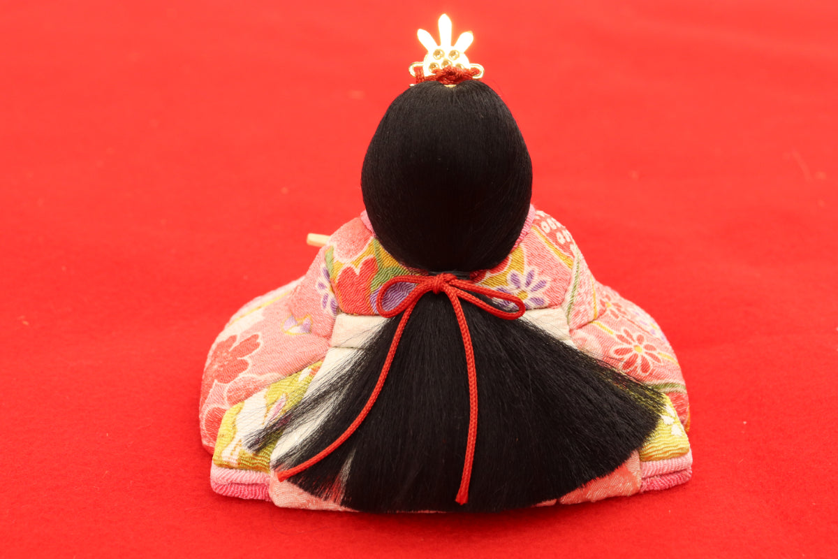 収納五人木目込み飾り雛人形(38㎝×30㎝×45㎝)