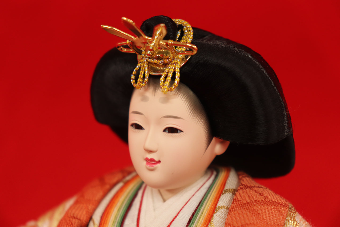 親王飾り雛人形セット (65㎝×38㎝×34㎝)