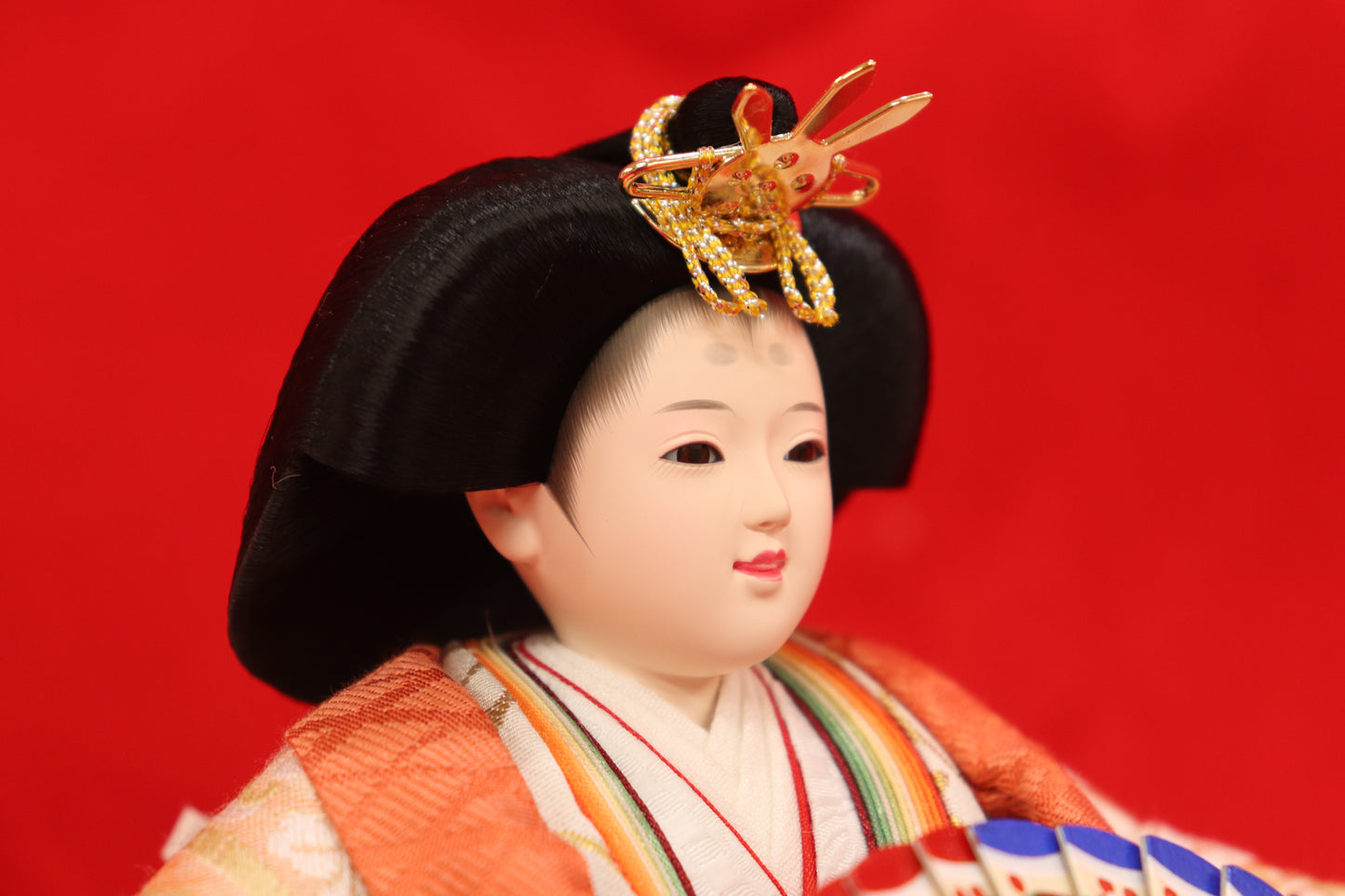 親王飾り雛人形セット (65㎝×38㎝×34㎝)